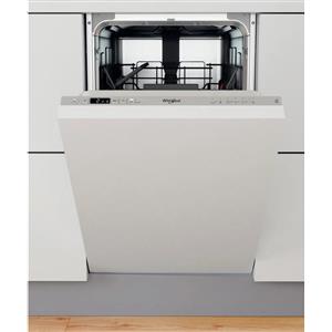 Whirlpool WSIC 3M27 Lavastoviglie SLIM incasso 45cm, colore ARGENTO, 10 coperti, Nuova classe E