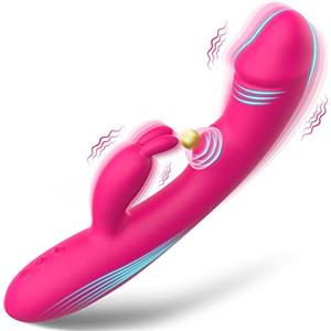 Yotcoc 3 in 1 Vibratore Sessuale Rabbit per Donna Punto g Squirting con 25 Modalità, Giocattoli Sex toys per Clidoride