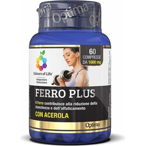 Colours of Life Optima Naturals Colours Of Life - Ferro Plus Integratore, 60 Compresse