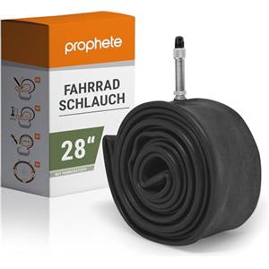 Prophete 133 - Camera d'Aria per Bicicletta, con valvola Dunlop Anti Foratura, Misure: 28 x 1,75 x 2 (71 x 4,44 x 5 cm), Colore: Nero
