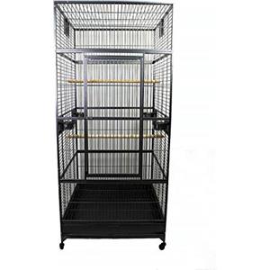 Pet's Solution Gabbia voliera pappagalli Uccelli Grandi Ara ararauna amazzoni cacatua cenerini inseparabili (91x91x205 cm)