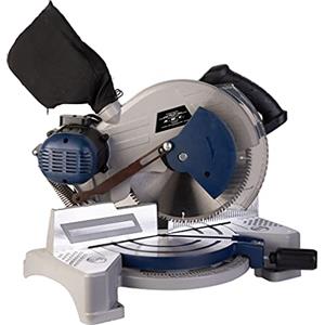 A.M.C. Troncatrice radiale con lama dentata da 255mm inclinabile taglio ampio, Inclinazione smusso 0° - 45° - Tagli di bisello -45° - +45°, motore da 1800 Watt, taglia acciaio dolce, legno, rame, plastica