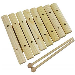 A-Star Xilofono soprano diatonico a 8 note in legno con due battitori in legno - da C6 a C7