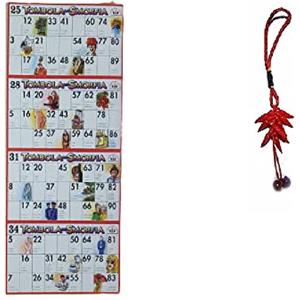 BLUSUPERSHOP ricevi 24 Cartelle assortite smorfia colorate e Numerate ACCESSORI PER Tombola Tradizionale Napoletana Gioco Natale Giochi Societa' TANTI GIOCHI