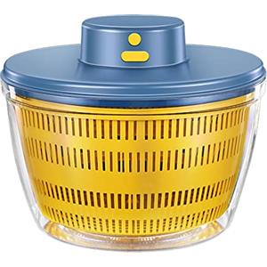 KDXYSL Centrifuga per insalata, centrifuga per insalata elettrica - essiccatore per verdure per lattuga, centrifuga per frutta per lattuga ad asciugatura rapida ricaricabile tramite USB con ciotola, A