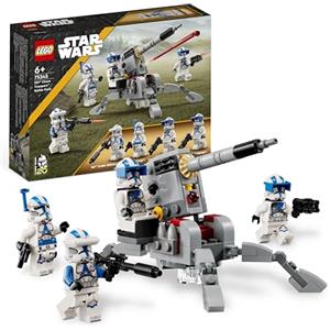 LEGO Star Wars 75345 Battle Pack Clone Troopers Legione 501 - Giocattolo da Costruire da Collezione con Cannone AV-7 e 4 Minifigure - Regalo per Bambini da 6 Anni e per Fan di The Clone Wars