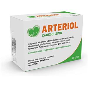 BeSwiss Colesterolo Integratori Riso Rosso Berberina 500mg ARTERIOL, Fieno Greco, Monacolina, Astaxantina, Policosanoli, Coenzima Q10