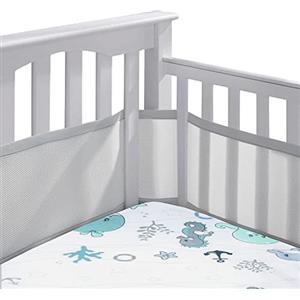 Sunshine smile Paracolpi Lettino,Paracolpi Neonato per Lettino,Traspirante Baby Protezione Angoli Letto,Paracolpi per Lettino,Paraurti Cot Morbida e Traspirante,Neonato Paraurti 4 Lati per Bambino Ragazzo Ragazza