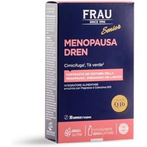 FRAU Senior, Menopausa Dren, Integratore Menopausa che favorisce il rilassamento, Integratore drenante che mantiene l'equilibrio del peso, 30 Compresse, Senza glutine