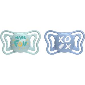 Chicco PhysioForma Light, Succhietto in Silicone 6-16 Mesi, Ciuccio Bimbo con Tettarella in Silicone, Leggero, Forma Ergonomica, Supporta il Corretto Sviluppo della Bocca, Azzurro, 2 pezzi