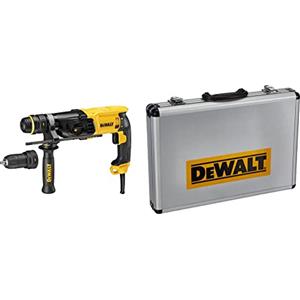 DEWALT D25134K-QS Tassellatore SDS-Plus, 3 Modalità, 800 W, Doppio Mandrino Autoserrante, Attacco Rapido 13 mm & DT9679 - Set di punte per scalpello e trapano, 15 pezzi SDS-plus, 4 scalpelli piatti