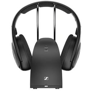 Sennheiser RS 120-W Cuffie Wireless On-Ear per TV, 3 Modalità Audio, Portata 60 m, Ricarica tramite Trasmettitore, Colore Nero