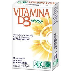 ABC TRADING Vitamina D3 Veggy - Integratore Alimentare da Fonte Vegetale, 60 Compresse Orosolubili