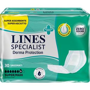FATER SpA Pannolone Sagomato Super Lines Specialist - 30 Pezzi, Assorbenza Media e Alta, Crema Protettiva con Ossido di Zinco