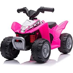 Sport1 quad elettrico per bambini replica Honda TRX 250X. Moto bambini 6 volt, velocità 2,8 km/h. Misure 65,5x38,5x43,5cm. Per bambini fino a 20kg. Batteria ricaricabile. Con caricabatterie. Rosa