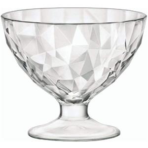 BORMIOLI ROCCO Diamond Coppa Dessert 22 cl - Elegante design con lavorazione diamantata, confezione da 12 pezzi