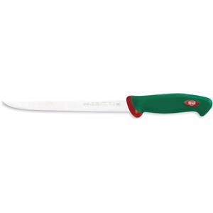 Sanelli Premana Coltello da Filettare Pesce 22 cm - Acciaio Inossidabile, Manico Ergonomico Verde/Rosso