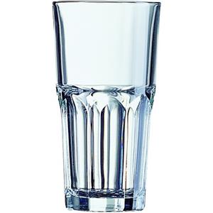 Arcoroc Granity Bicchieri Long Drink 310ml Impilabili in Vetro Temperato con Base Ottagonale