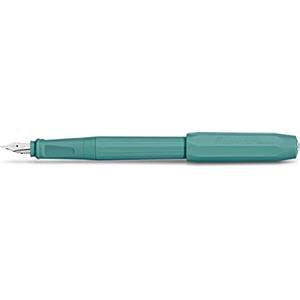Kaweco Perkeo Fountain Pen Breezy Teal 10002223 - Penna stilografica in plastica petrolio, tratto medio, 15,5 cm