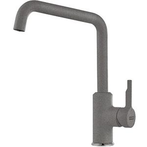 Franke Miscelatore Monocomando Urban Grigio Pietra - Rotazione Canna 150°, Flessibili Inox, Testa Ceramica Ø 35