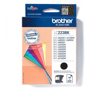 Brother LC-223BK Cartuccia d'Inchiostro Originale Nero - 11,8 ml, 550 Pagine, Compatibile con DCP-J4120DW, DCP-J562DW, MFC-J440DW e altri