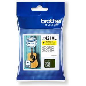 Brother LC-421XLY Cartuccia d'Inchiostro Originale Giallo - Resa Elevata (XL) - 500 Pagine