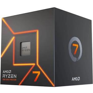 AMD Processore AMD Ryzen 7 7700 (scheda grafica integrata Radeon, 8 cores/16 threads, 65W TDP, AM5 Socket,40MB Cache, Boost di Frequenza fino a 5.3 GHz max, dissipatore ad aria Wraith prism Cooler)
