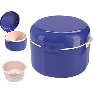 GmeDhc Porta Apparecchio Denti con Cestello, Porta Dentiera, Custodia Ortodontiche Apparecchio Dentale, Porta Bite Dentale, Scatola Apparecchio Denti, Porta Protesi Dentale, Porta Paradenti (Blu)