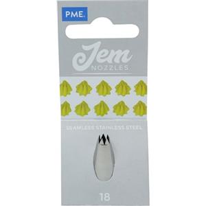PME JEM - Bocchetta Decorativa Fiore Diretto in Acciaio Inox per Sac à Poche, Grande, n. 1B