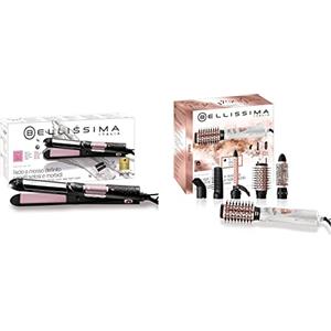 Bellissima Imetec Creativity B27 100 Piastra Per Capelli Con Rivestimento In Ceramica E Controllo Della Temperatura & My Pro Imetec GH18 1100 Modellatore ad Aria, Rivestimento spazzole in Ceramica