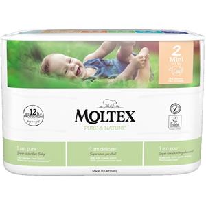 Moltex Pure & Nature - Pannolini Mini Taglia 2 (3-6 Kg) - 38 Pezzi, Eco-Friendly e Sicuri per la Pelle del Tuo Bambino