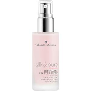 Charlotte Meentzen Spray Viso Tonico 2-in-1 Silk & Pure - Rinfrescante e Idratante con Seta Vegana e Fiori di Pesco, 95 ml