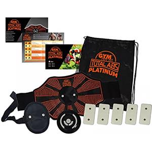 BEST DIRECT GYMFORM Elettrostimolatore Muscolare EMS Total ABS Platinum, 9 Programmi, Fascia Elettrostimolatore per Addominali, Braccia, Cosce e Polpacci, Cintura Vibrante Dimagrante e Tonificatore Muscolare