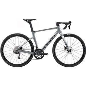 KABON Bici da corsa carbonio, 700C bici da strada T800 con 105 R7000 22 velocità Bicicletta da corsa con freno a disco per uomini e donna (53cm, Grigio)