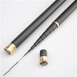 NGHSDO Canna da Pesca Fissa Super Hard Luce a Mano in Fibra di Carbonio Canna da Pesca telescopica Canna da Pesca 2.7M 3.6M 3.9M 5M 5.4M 6.3M 7.2M 8M 9M 10M Flusso Rod Canna da Pesca