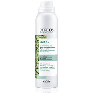 Vichy Dercos Nutrients Shampoo Secco Detox per Capelli Grassi - 150 ml con Argilla Verde e Alga Spirulina
