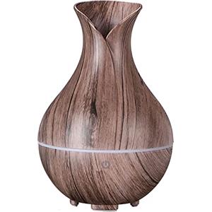 SIXTOL Bloom Aroma Difuzer 200 ml, umidificatore ad ultrasuoni, per umidificare e profumare la casa, la camera da letto, l'ufficio, l'aromaterapia, per oli essenziali (legno grigio)