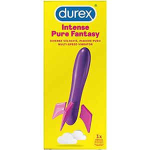 Durex Play Pure Fantasy Vibratore Stimolante per Donna, Velocità Regolabile, Bianco