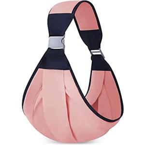 SONARIN Ergonomica Fascia Porta Bebè,Cotone Portabebè Porta Bambino Portantina Bebè Marsupio Neonati Regolabili Portatile con Spessa Tracolla per Neonati Bambini 0-36 Mesi(Rosa)