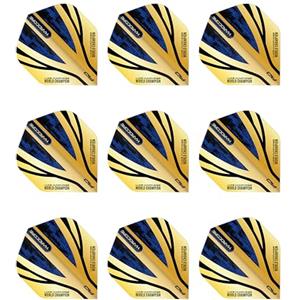 RED DRAGON Luke Humphries Gold Hardcore Premium Standard Dart Flights 3 set per confezione (9 alette per freccette in totale), F6986