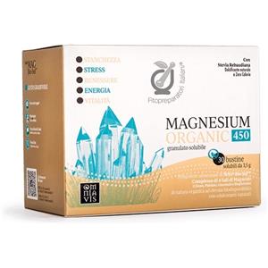 BIODUE Magnesium Organic 450 mg - Integratore Alimentare in 30 Bustine con 4 Sali di Magnesio