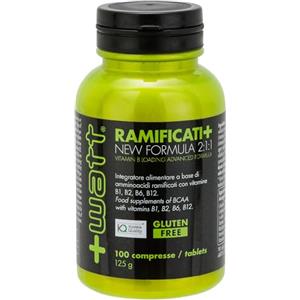 +Watt Ramificati+ 2:1:1 Vitamin B Loaded - Amminoacidi Ramificati per Sostenere la Sintesi Proteica - Formato: 100 Compresse