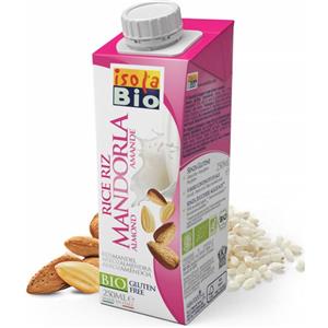 Isola Bio Bevanda Vegetale Biologica di Riso e Mandorla - Mini 250 ml - Vegan Friendly