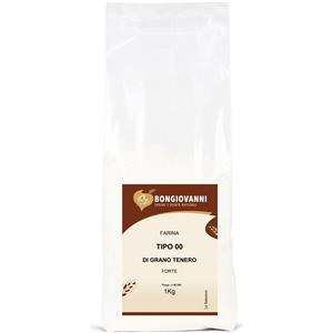 Bongiovanni Bontà Naturali Farina di Grano Tenero Tipo 00 Forte (panettone, colomba, pandoro) 1Kg