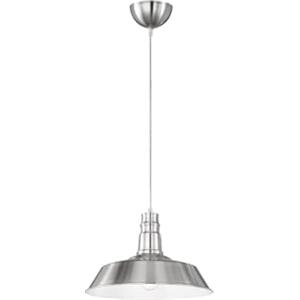RL LIVE YOUR LIGHT Reality Leuchten r30421078 Will, lampada a sospensione, metallo, E27, Grigio, 36 x 36 x 150 cm, Metallo, Nickel satinato, 36 x 36 x 150 cm, E27