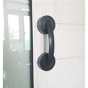 WANLIAN-Forte Ventosa,Maniglia per Porta a Specchio in Vetro Maniglia per Doccia, Maniglia per Vasca da Bagno Maniglia per Cassetto da Cucina Maniglia per Armadio Ventosa (Nero Large)