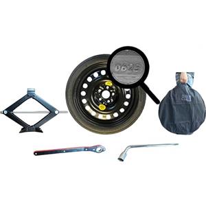 D'ANGELO 1988 Kit Ruotino di Scorta 16 Compatibile con Fiat Tipo, 500L, Doblo, Doblo Cargo, Opel Combo (2012-2022) con Cric, Chiave e Sacca 125/85R16