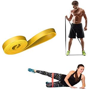 CUCUBA Training Band Banda Fascia Elastica di Resistenza per Fitness Crossfit Allenamento per Maschi e Femmine Gialla 25 Kg. 55.1 lbs