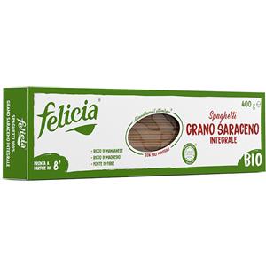 Felicia Spaghetti di Grano Saraceno Integrale 340 g - Biologici, Senza Glutine, Ricchi di Magnesio e Manganese