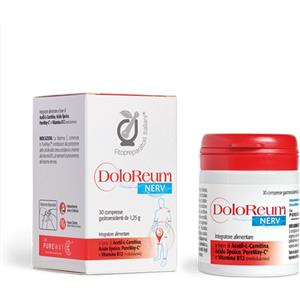 BIODUE Doloreum Nerv - Integratore Alimentare con Acetil-L-Carnitina, Acido Lipoico, PUREWAY-C e Vitamina B12 - 30 Compresse